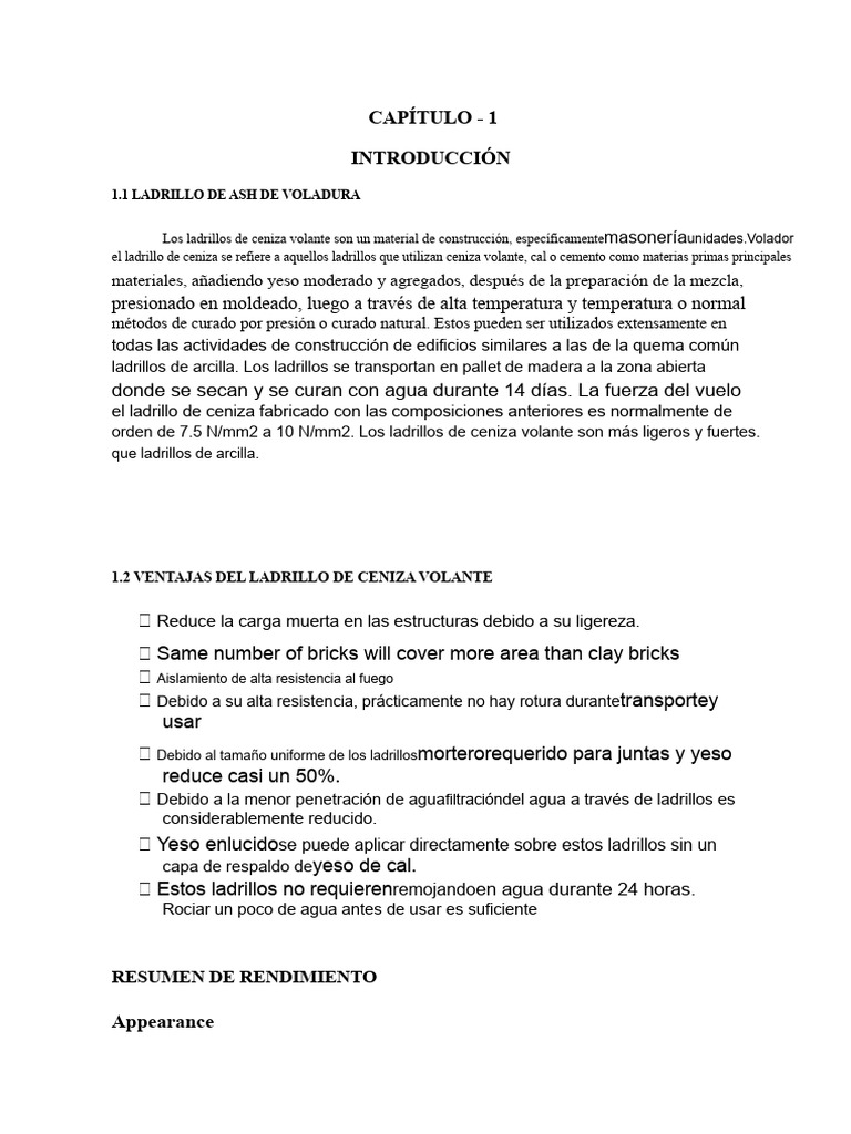 Capítulo 1 Del Libro | PDF | Ladrillo | Lima (Material)