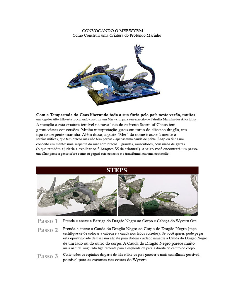 Como Construir o Merwyrm em Warhammer | PDF | Dragão
