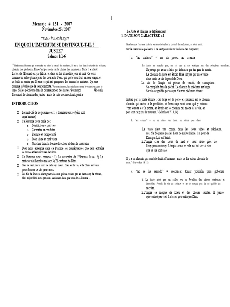 Différences entre Juste et Impie | PDF | Dieu | Péché
