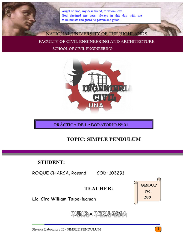 Simple Pendulum Experiment Report | PDF | Pendulum | Resonance