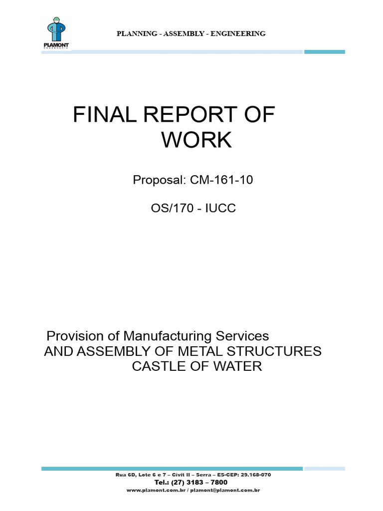 Metal Structure Assembly Report | PDF