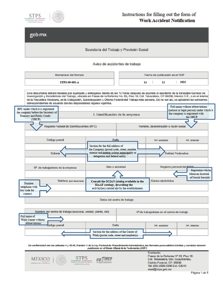 Work Accident Notification Form Guide | PDF | Labor | Labor Relations