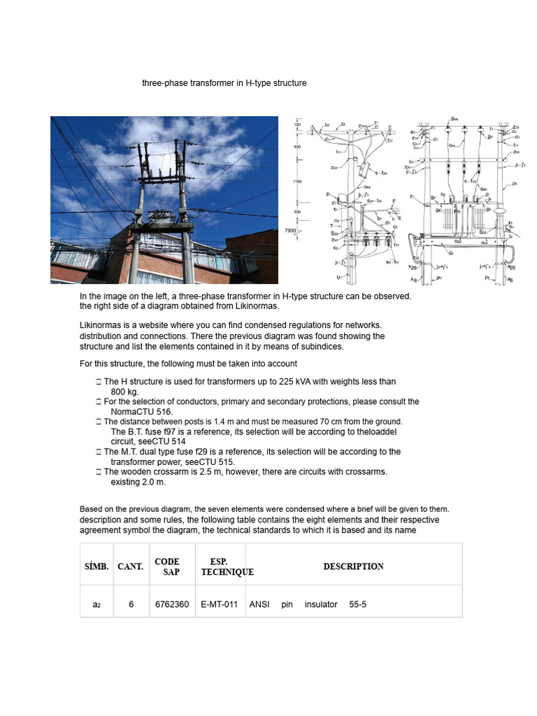 H-Type Three-Phase Transformer Guide | PDF | Fuse (Electrical ...