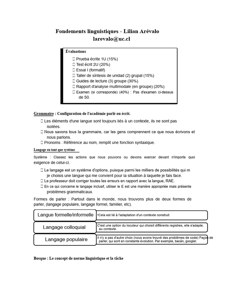 Fondements du langage et de la linguistique | PDF | Linguistique | la ...
