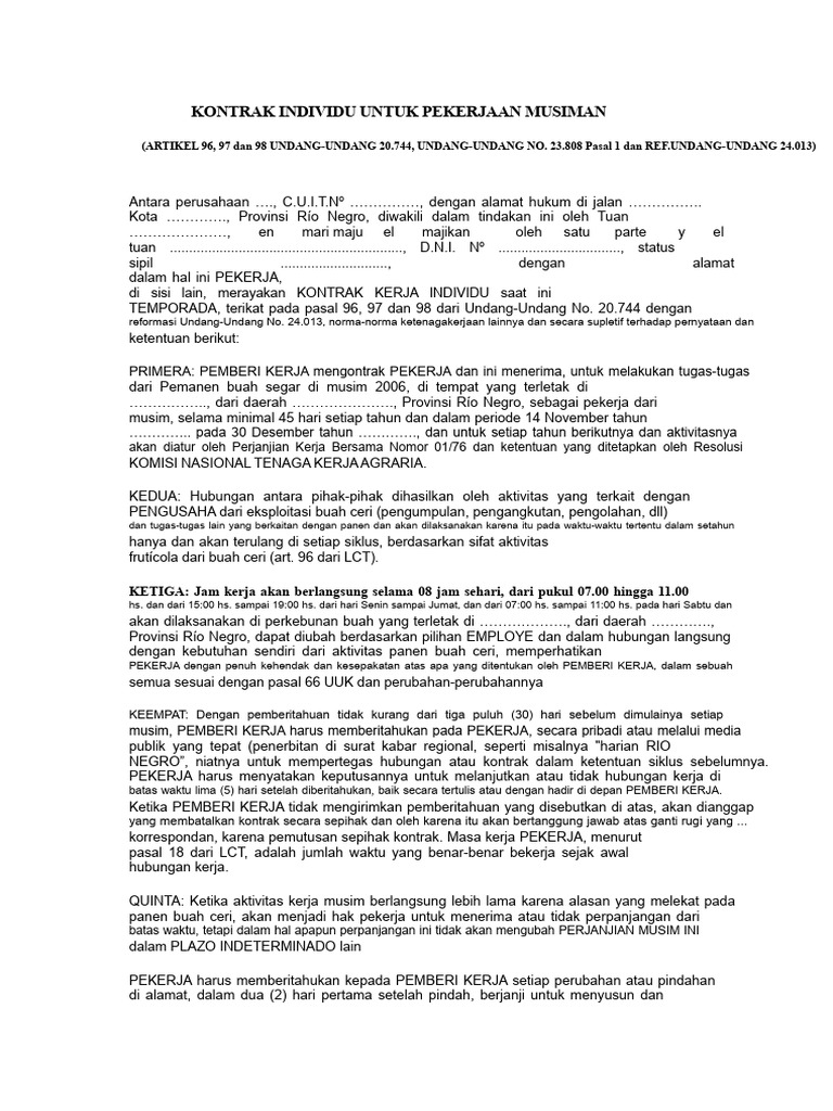 27-Model Kontrak Musiman | PDF