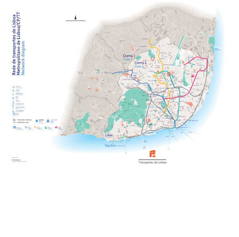 Transport Network Map of Lisbon (Portugal) | PDF