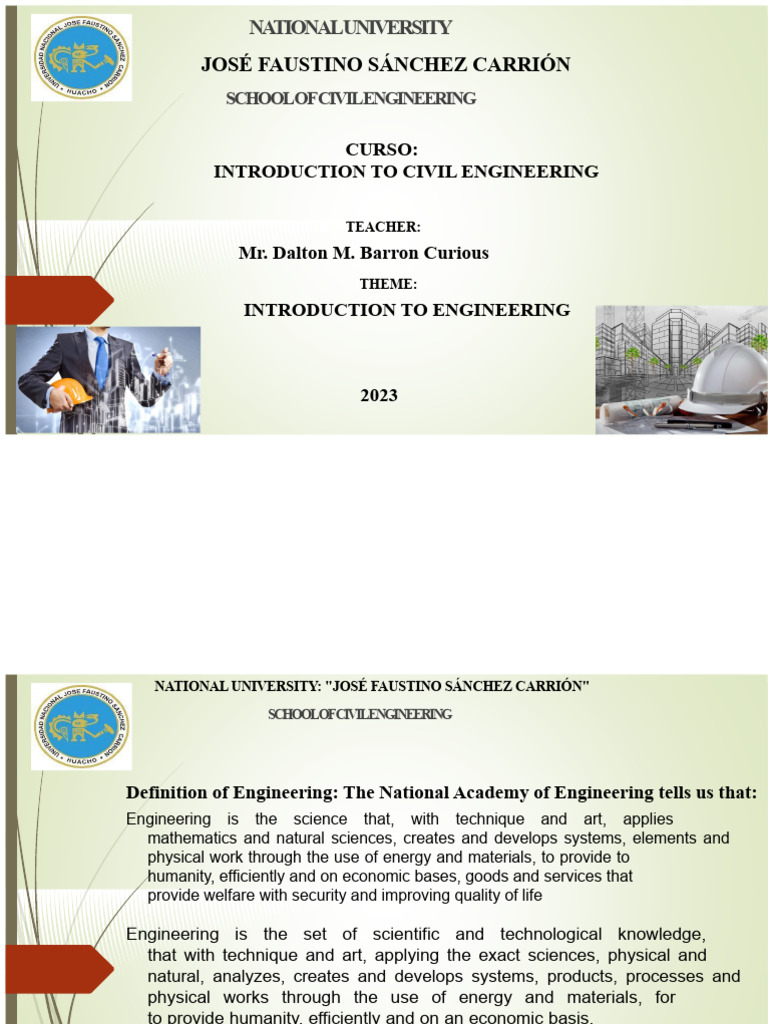 Introduction To Civil Engineering - Introduction | PDF | Civil ...