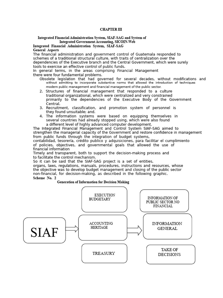 Integrated Financial Administration System, SIAF-SAG and Integrated ...