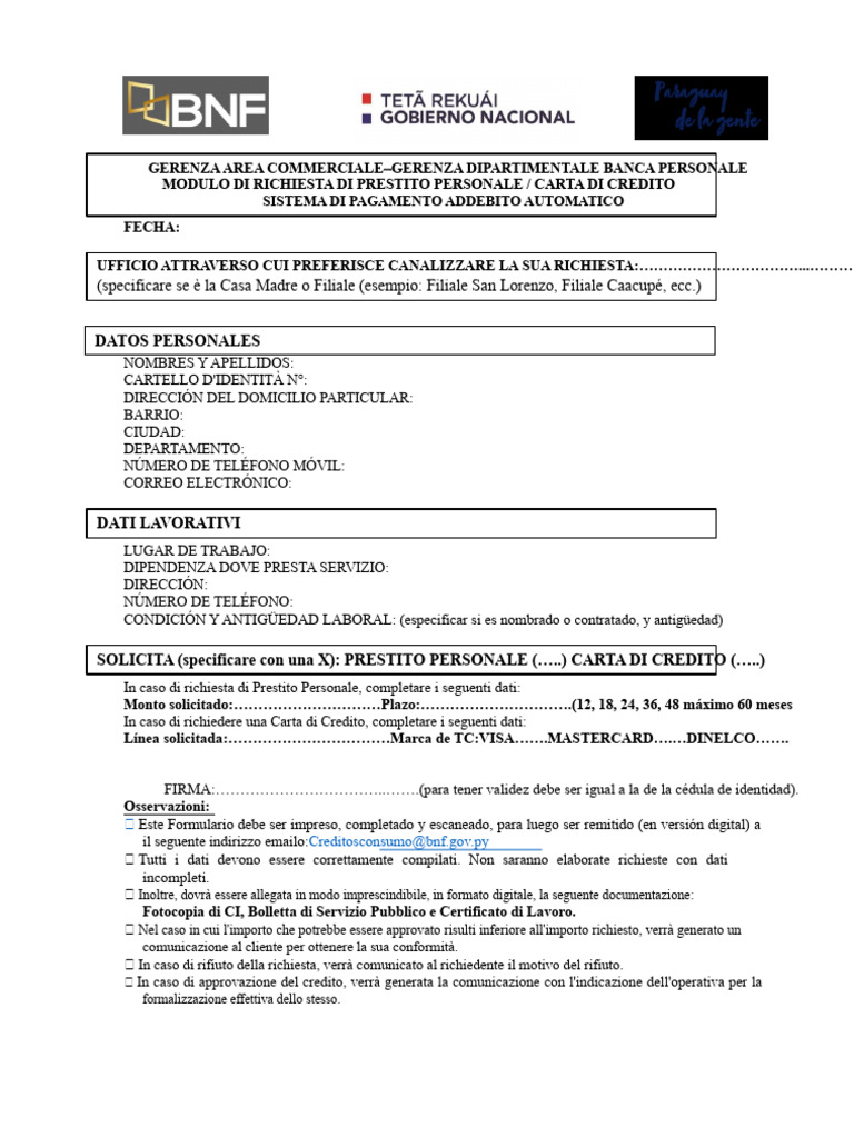 Formulario PP y TC PDF | PDF