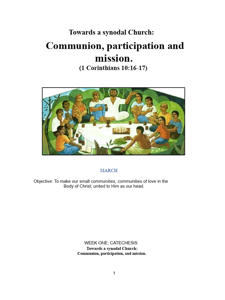Synodal Church: Communion & Mission Guide | PDF | Eucharist | Disciple ...