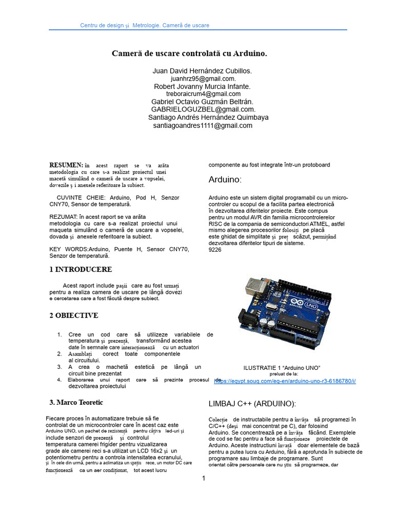 Proiect Arduino | PDF