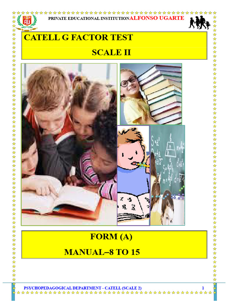 Cattell's G Factor Test Scale 2 | PDF