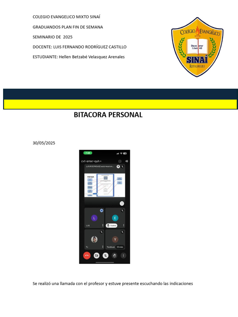 Bitacora Personal 1 | PDF