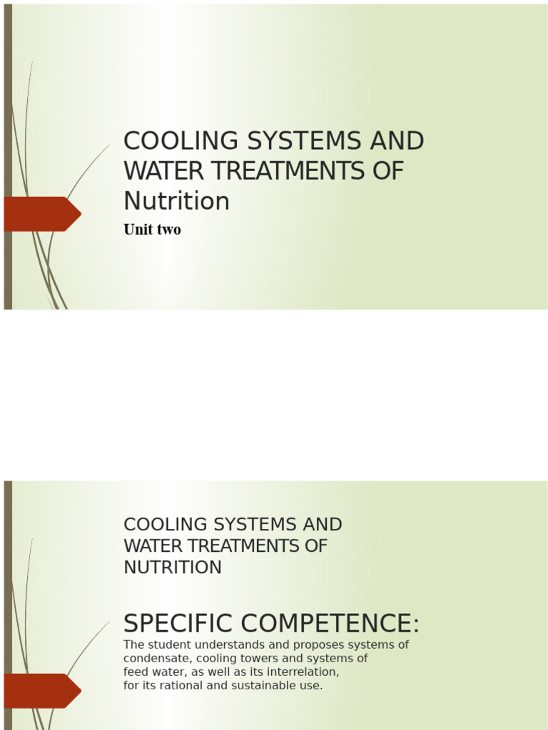COOLING SYSTEMS AND WATER TREATMENTS unit two.pptx | PDF | Alkalinity ...