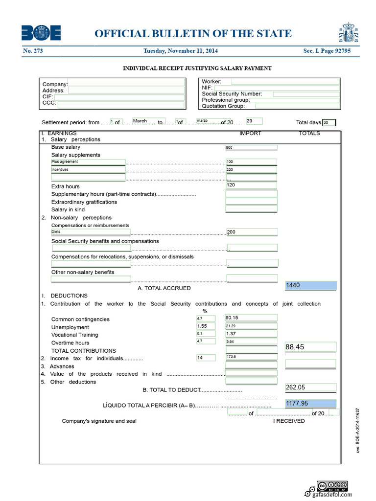 Salary Payment Receipt and Deductions | PDF | Salary | Social Security ...