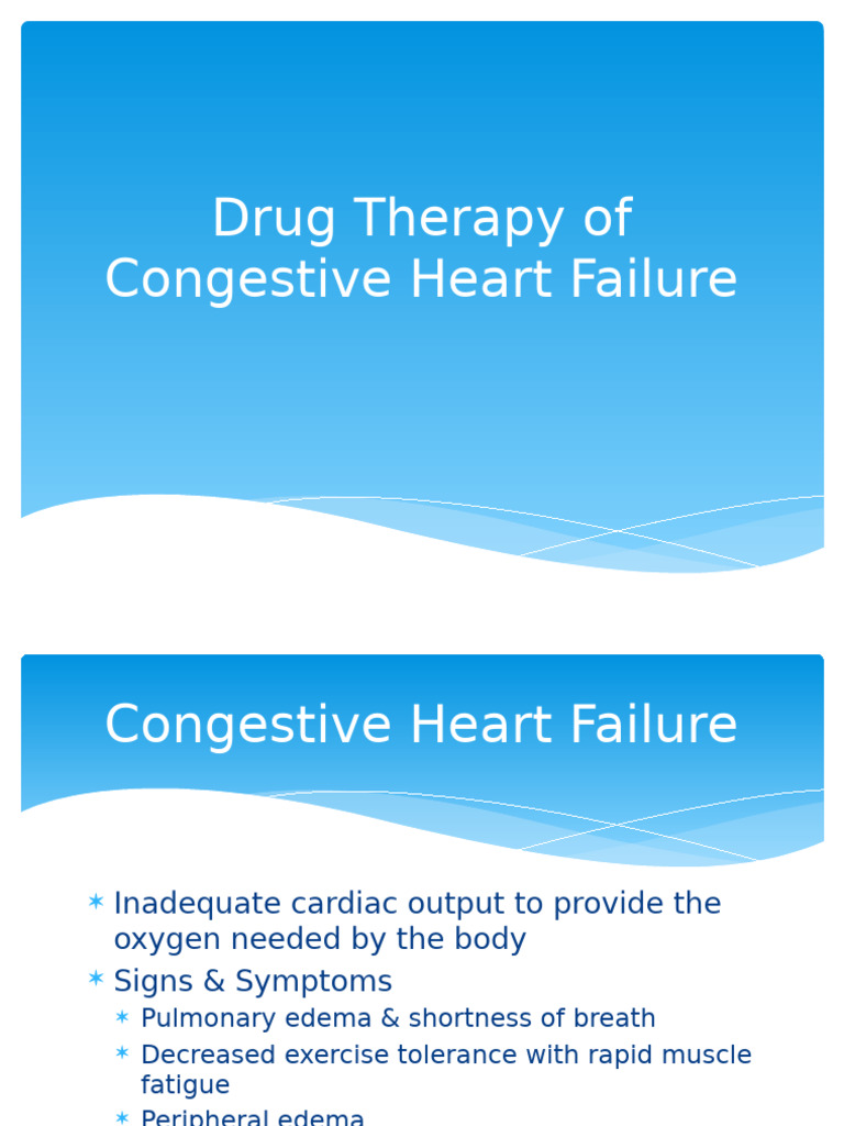 Drug Therapy for Heart Failure Management | PDF | Heart Failure ...