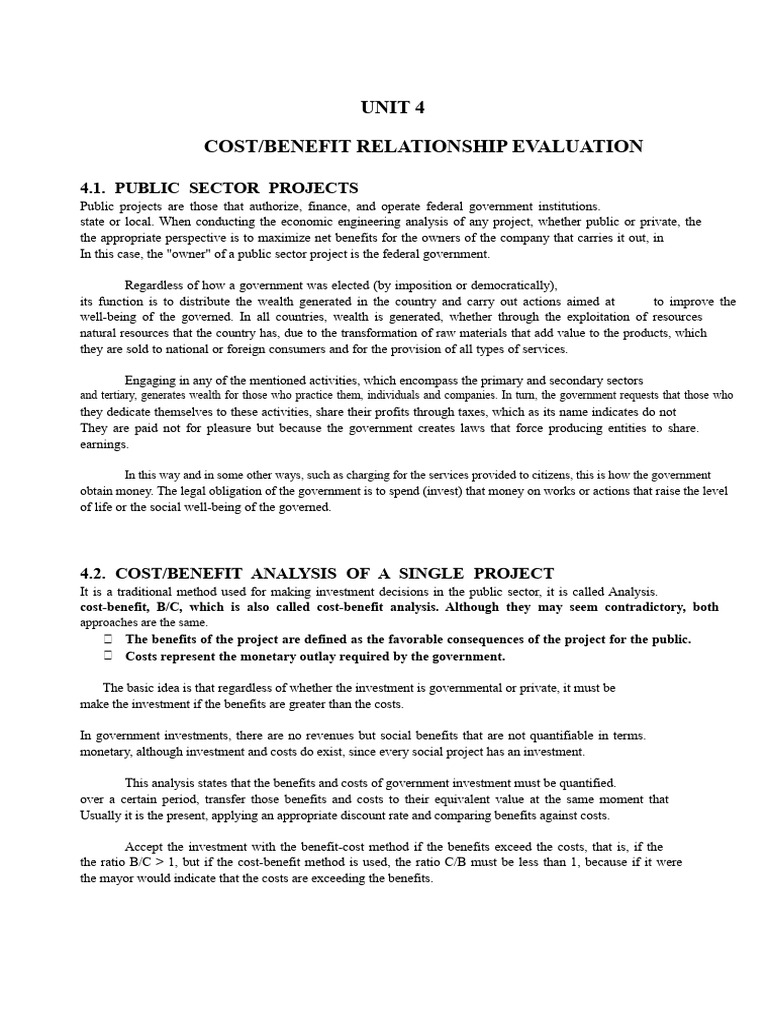UNIT 4 ok complete Jan Jun 2020 | PDF | Cost–Benefit Analysis ...