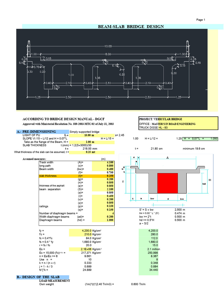 Beam-Slab Bridge Design Manual | PDF | Beam (Structure) | Bridge