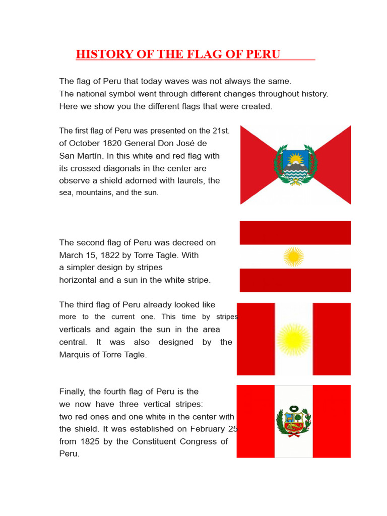 Evolution of Peru's Flag and Shield | PDF | Heraldry | Semiotics