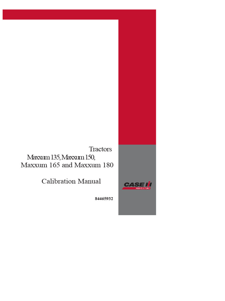 Maxxum Tractors Calibration Guide | PDF | Manual Transmission | Clutch