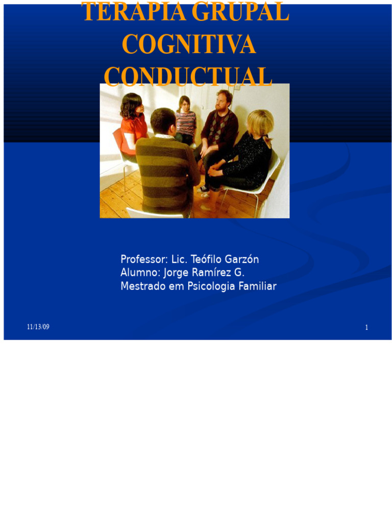 Terapia Cognitivo-Comportamental em Grupo | PDF | Terapia cognitiva ...
