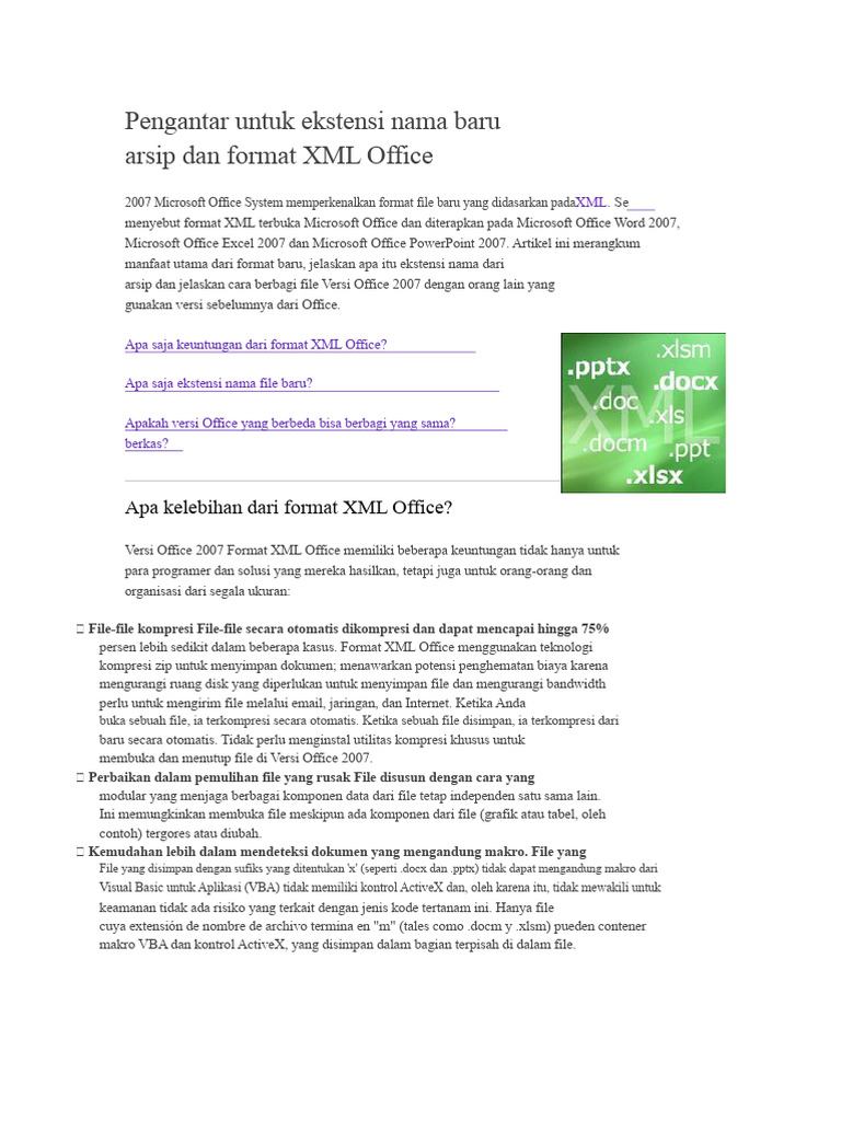 Ekstensi File Default Microsoft Word | PDF