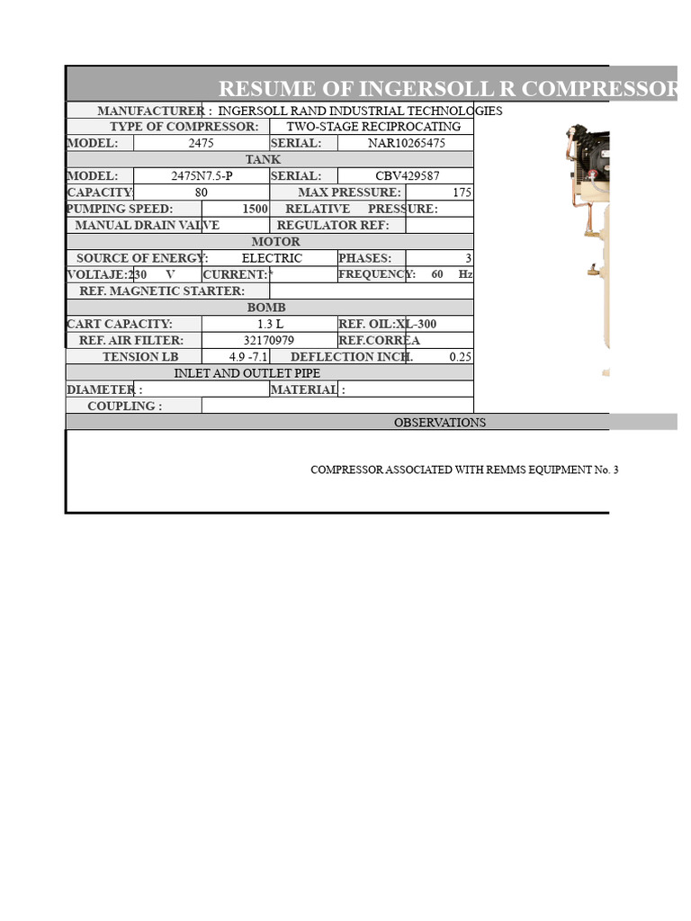 Ingersoll Rand Compressor Maintenance Guide | PDF | Valve | Gas ...