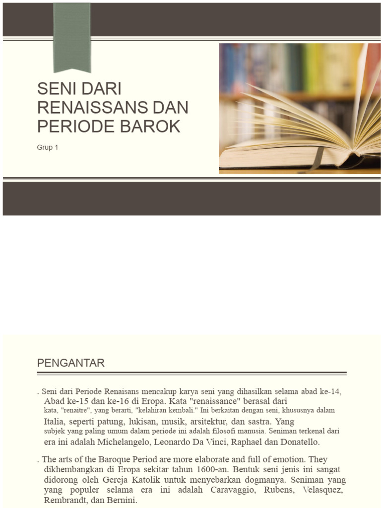 Seni Renaisans dan Barok Eropa | PDF