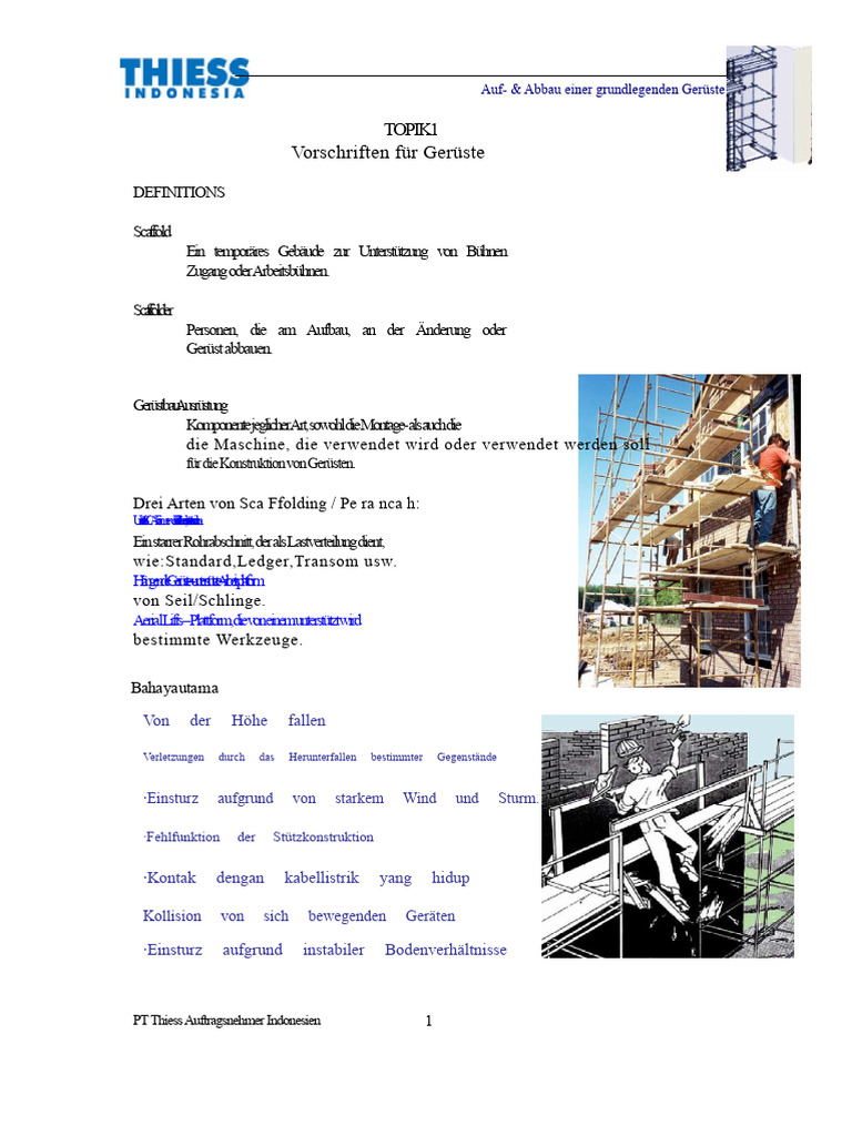 Gerüst Handzettel | PDF