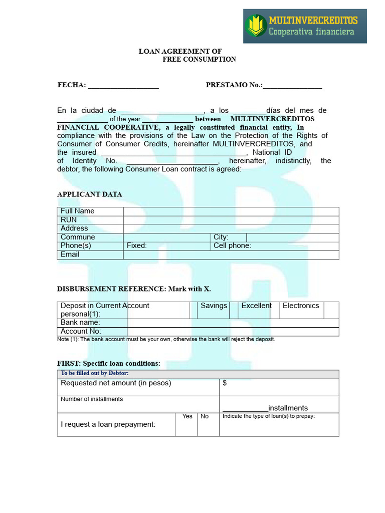 Loan Agreement Template | PDF | Debt | Loans