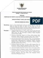  PerMen PU No 19/PRT/M/2011 Persyaratan Teknis Jalan Dan Kriteria Perencanaan Teknis Jalan