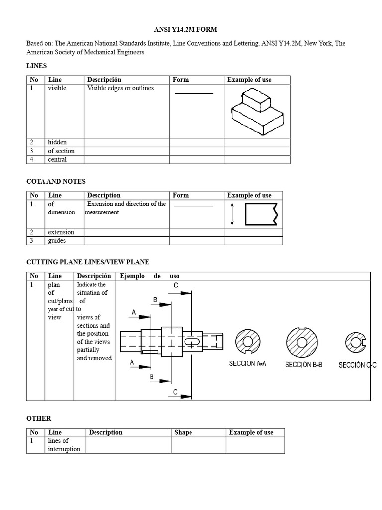 Ansi Y14 Form | PDF