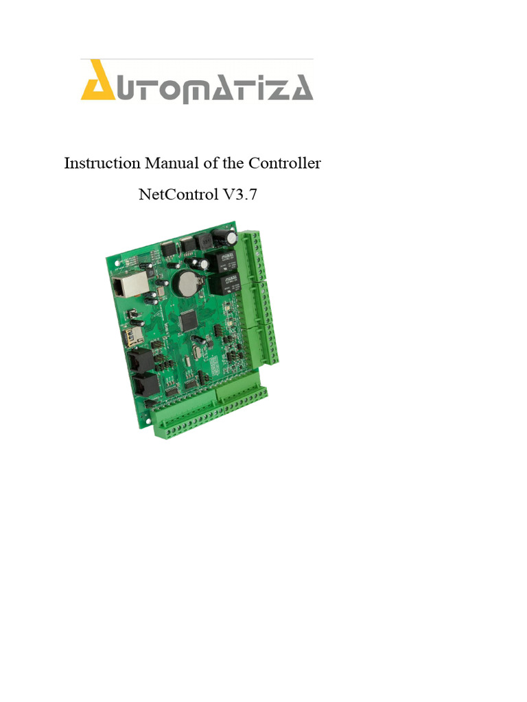 NetControl V3.7 Controller Manual | PDF | Ip Address | Computer Network