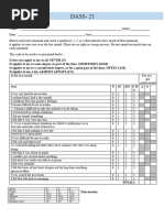 DASS-21: Depression, Anxiety, Stress Scale | PDF | Anxiety | Major ...