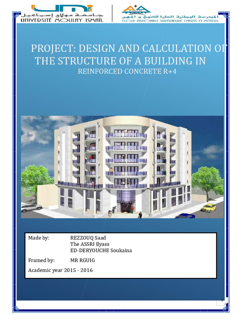 Design of R+4 Reinforced Concrete Building | PDF | Concrete | Beam ...