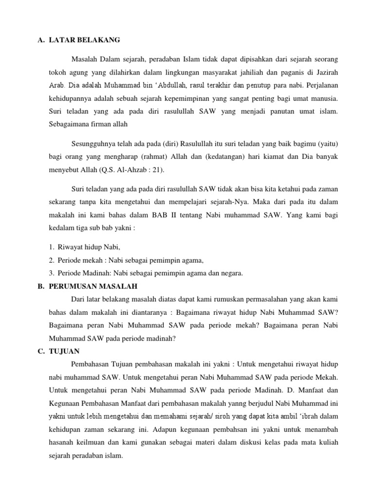 Sejarah Nabi Muhammad