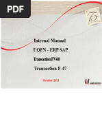 FB70 Invoice Creation User Manual | PDF