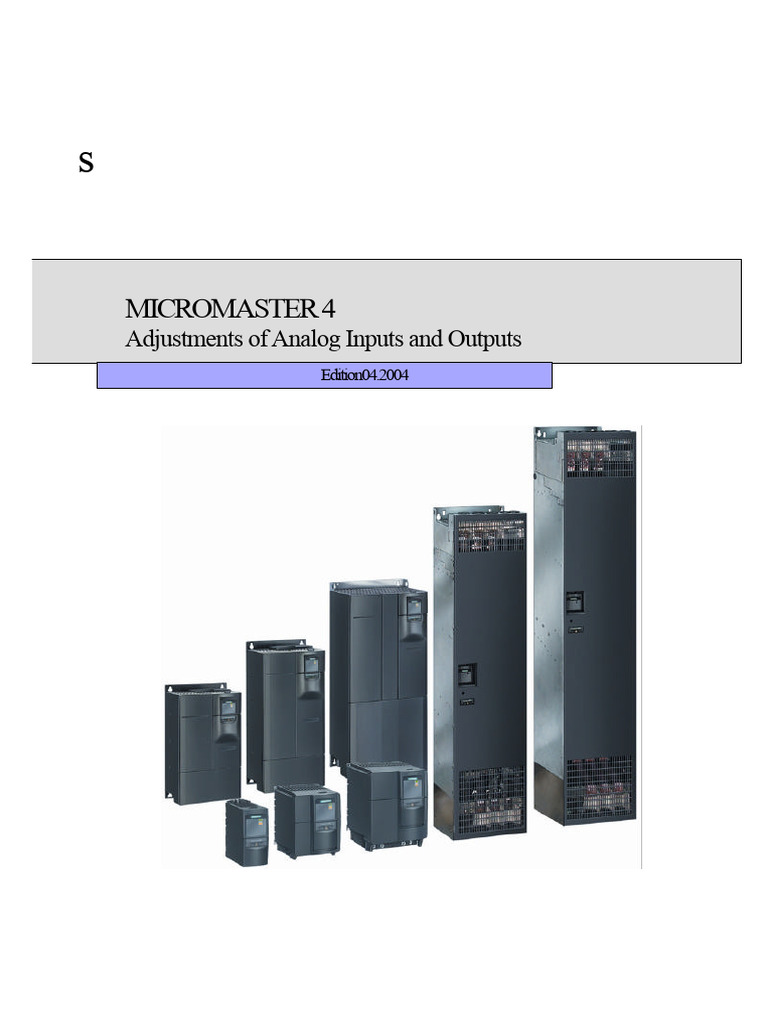 Micromaster 4 Analog Input/Output Guide | PDF | Voltage | Resistor