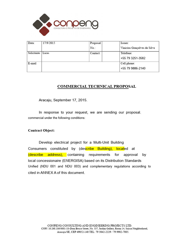 Electrical Project Proposal for Multi-Unit Building | PDF | Electrical ...