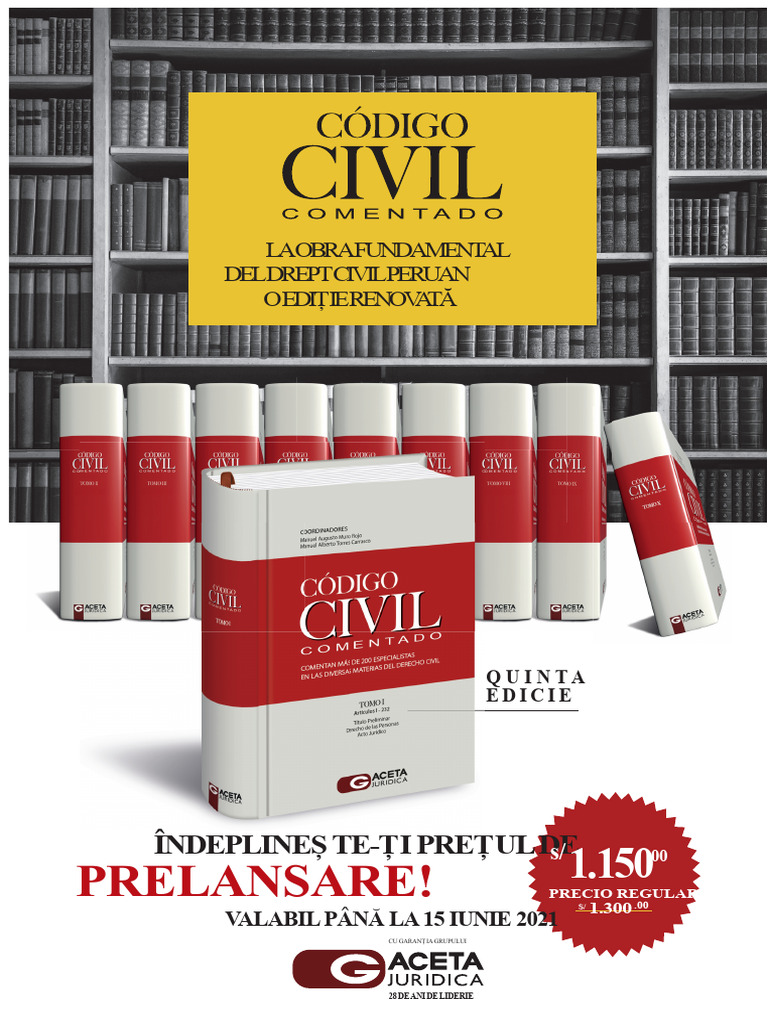Codul Civil Comentat - Ediția 2021 | PDF
