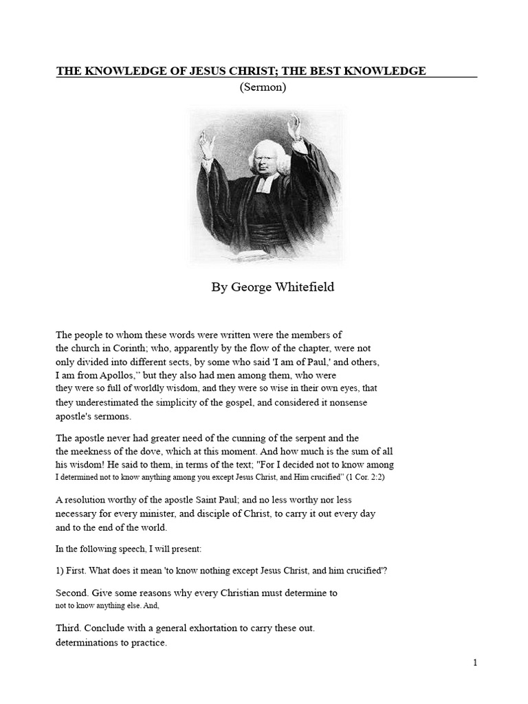 The Knowledge of Christ Crucified | PDF | Jesus | Resurrection Of Jesus