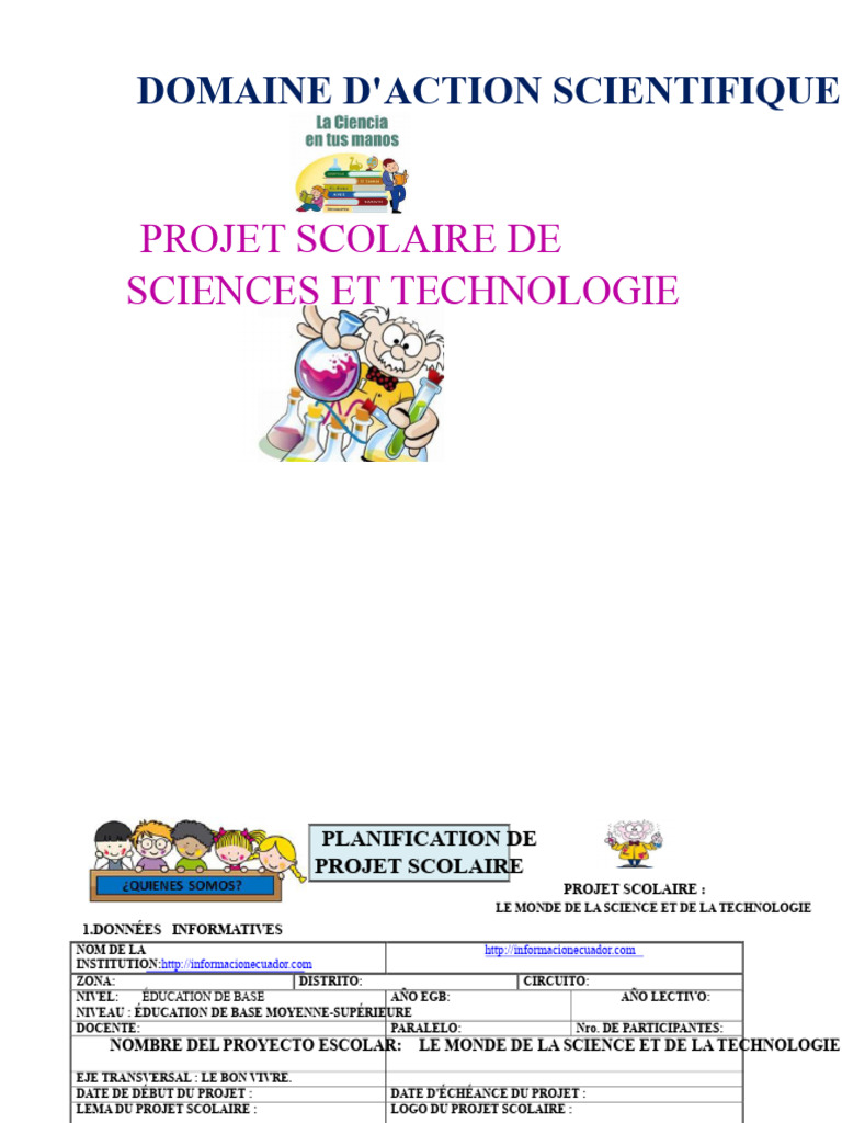 Projet Scolaire : Science et Technologie | PDF | Terre | Science