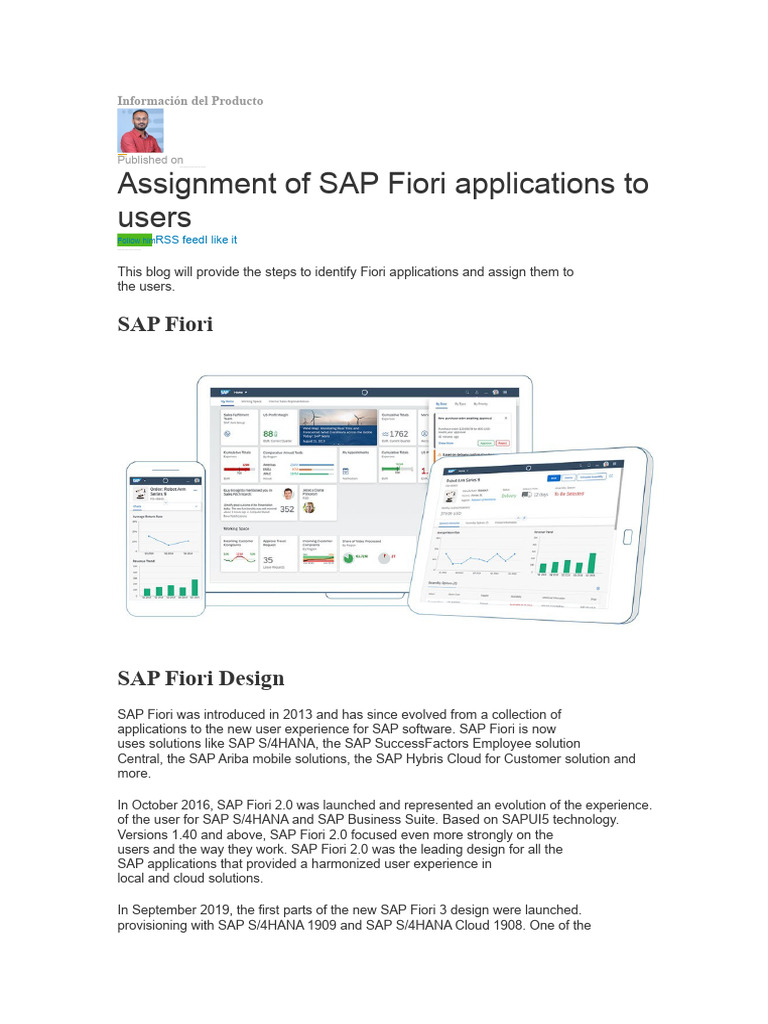 Assigning SAP Fiori Apps to Users | PDF | Graphical User Interfaces ...