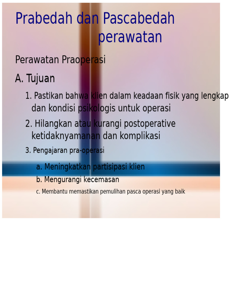 Perawatan Pra dan Pasca Operasi Efektif | PDF