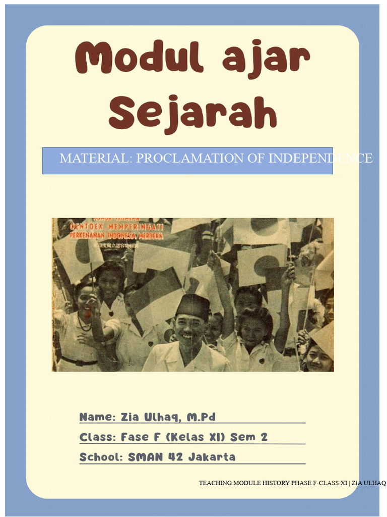 TEACHING MODULE HISTORY Class XI Semester 2 Proclamation | PDF