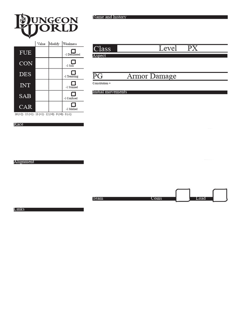 Character Status and Modifiers Guide | PDF