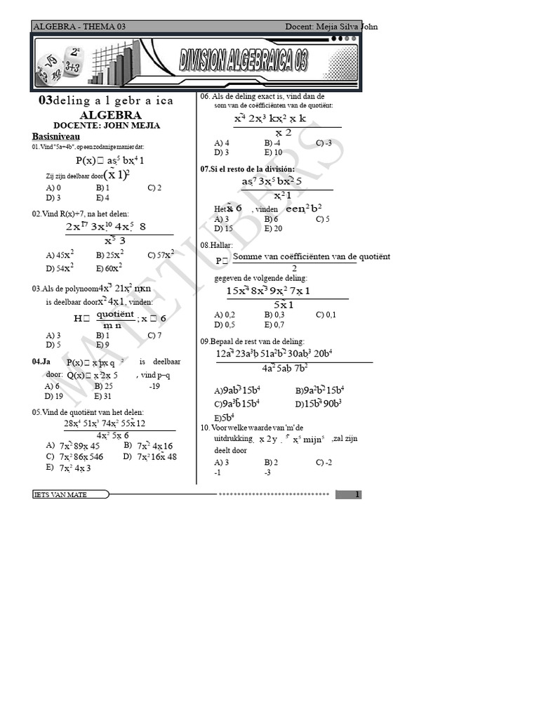 Algebraïsche Deling | PDF
