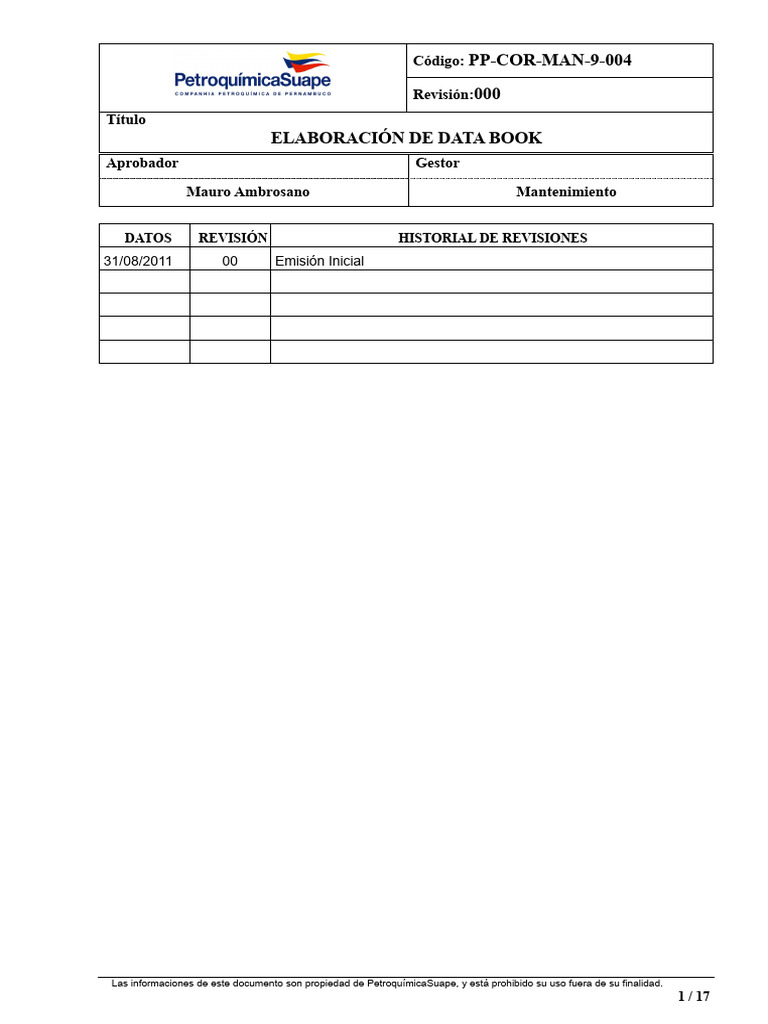 Procedimiento de Data Book | PDF | Soldadura | Construcción