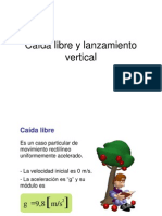 Caída Libre y Lanzamiento Vertical