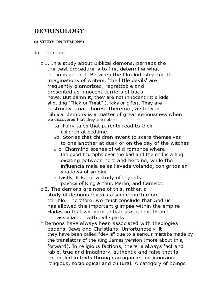 Understanding Biblical Demons | PDF | Demons | Satan